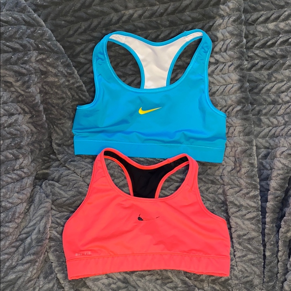 Nike Women's Sports Bra Set - Blue and Pink